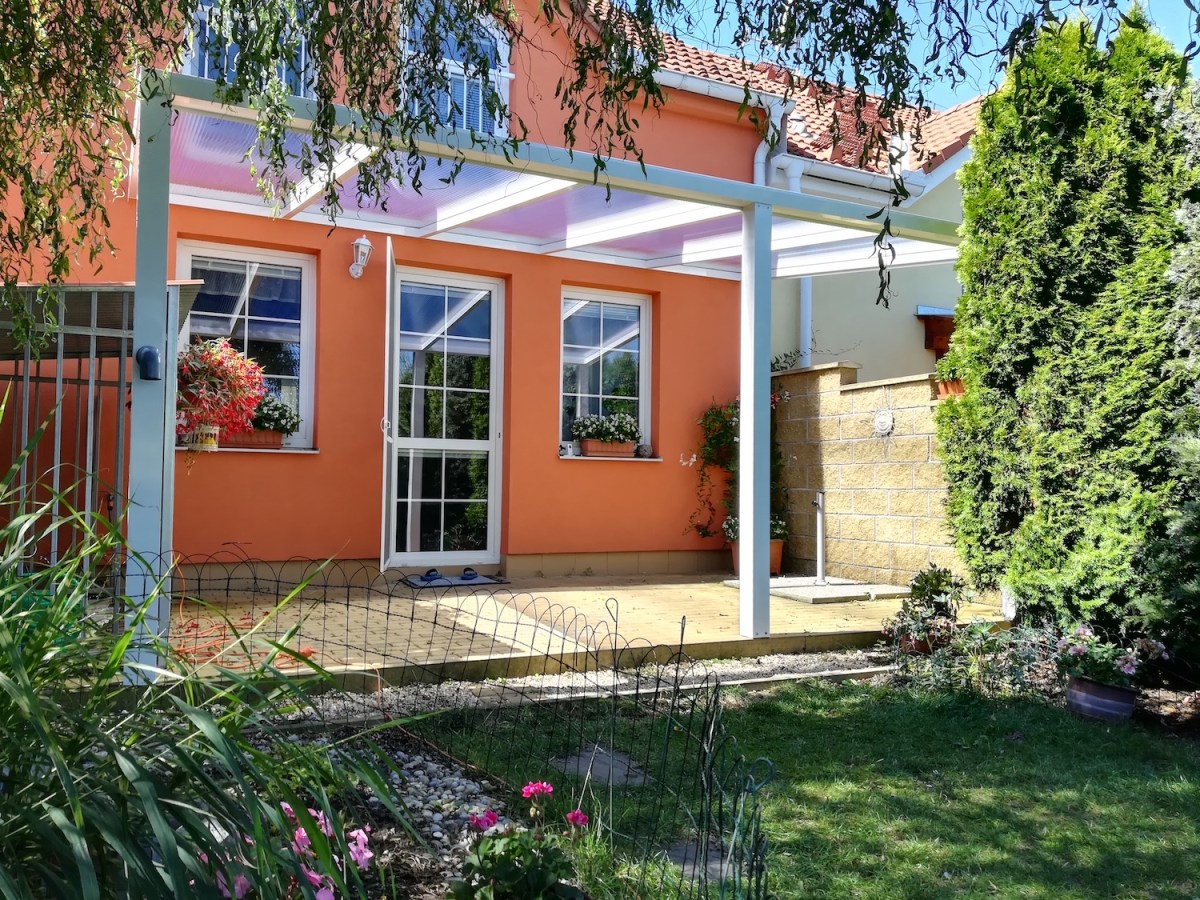 Zastřešení terasy bílá RAL 9010 700 x 300 cm provedení ECO